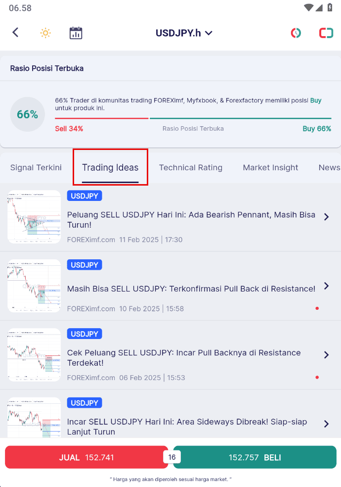 Fitur Trading Ideas
